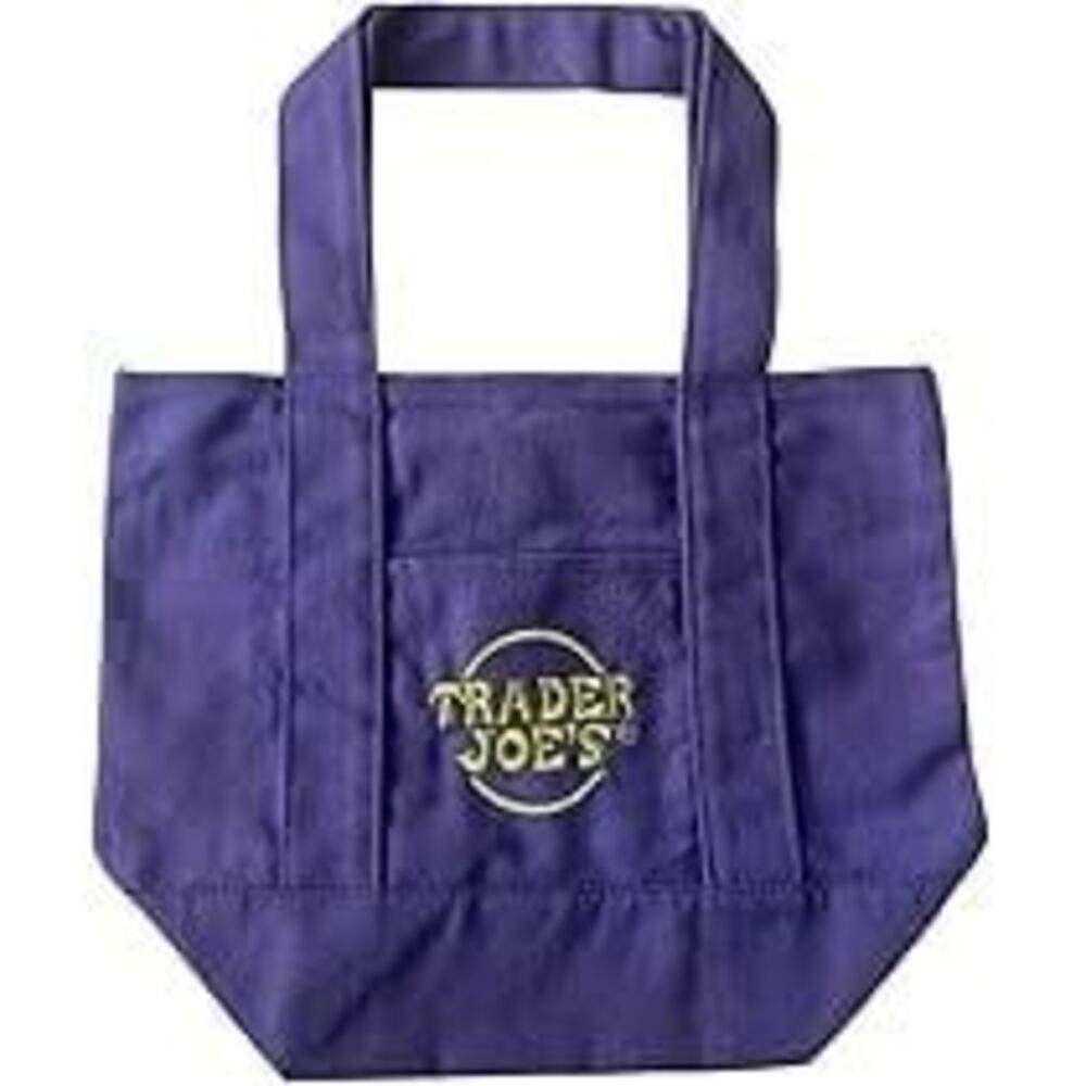 Trader Joe's Limited Edition Collectible Purple Trick Or Treat Mini Tote Bag